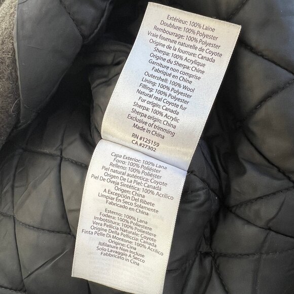 SOIA & KYO Karine Wool Parka Jacket Winter Coat Snow Long Hooded Casual Everyday - Picture 6 of 11